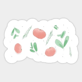 Freshly Picked Italian Tomatoes and Herbs Sticker